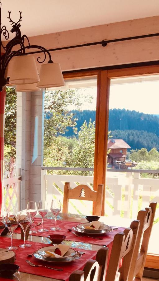 Chalet Le Flocon Bleu - Mauselaine Avec Vue Sur Le Lac De Gérardmer Eksteriør bilde