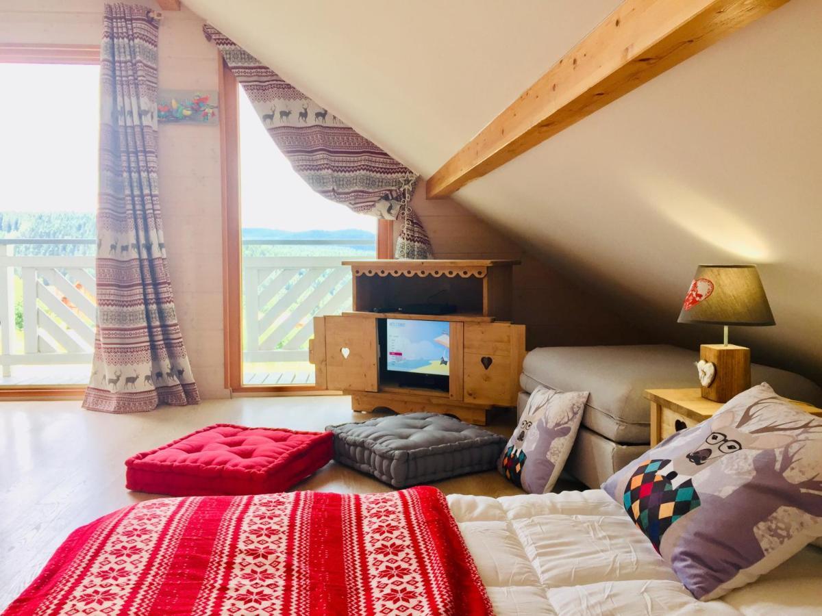 Chalet Le Flocon Bleu - Mauselaine Avec Vue Sur Le Lac De Gérardmer Eksteriør bilde